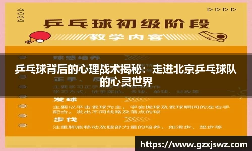 乒乓球背后的心理战术揭秘：走进北京乒乓球队的心灵世界